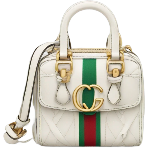 Gucci mini bag in white emoji
