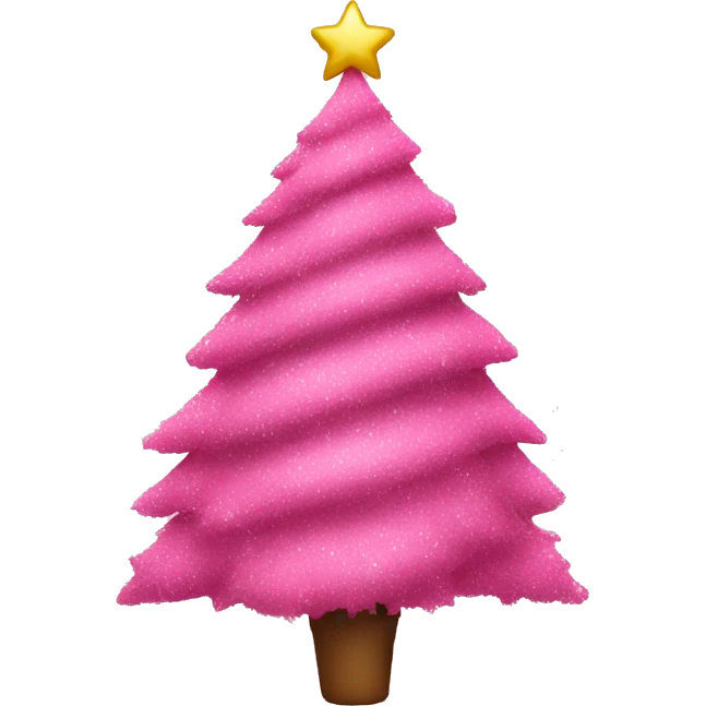 Pink Christmas tree emoji