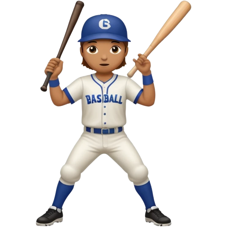 baseball player batting full body emoji