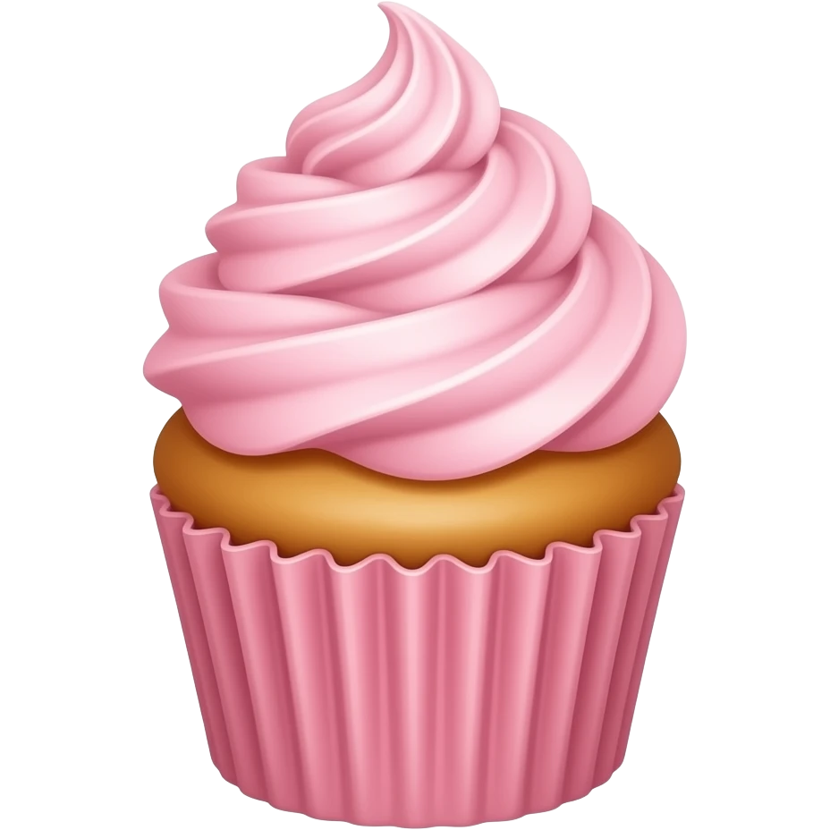 Cupcake with pink icing emoji
