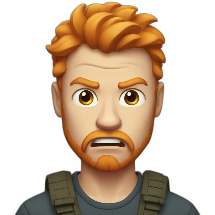 Angry ginger emoji