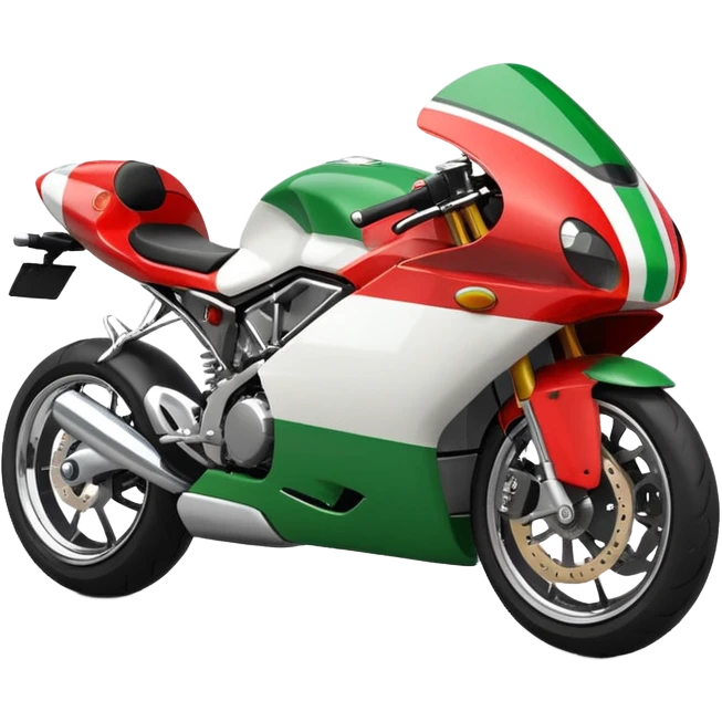 motorbike with italian flag emoji