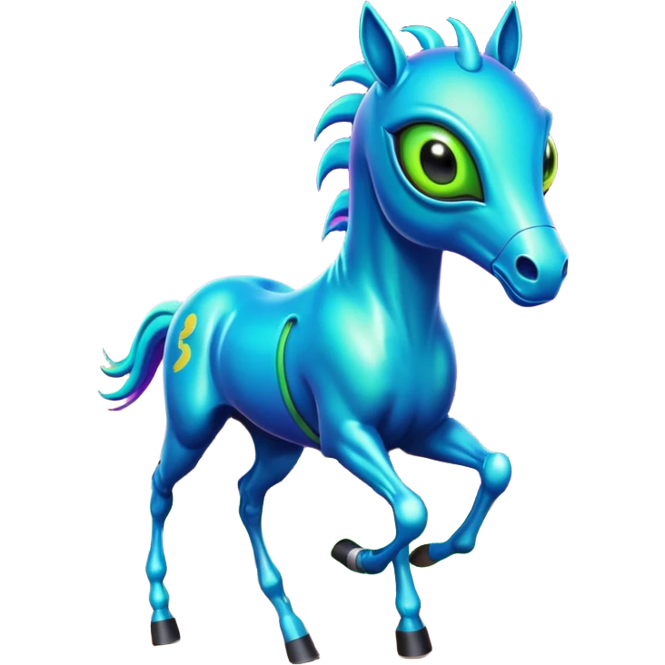 horse racing alien emoji
