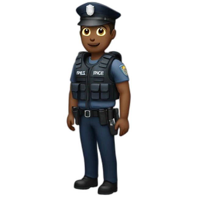 police officer with a tactical vest emoji