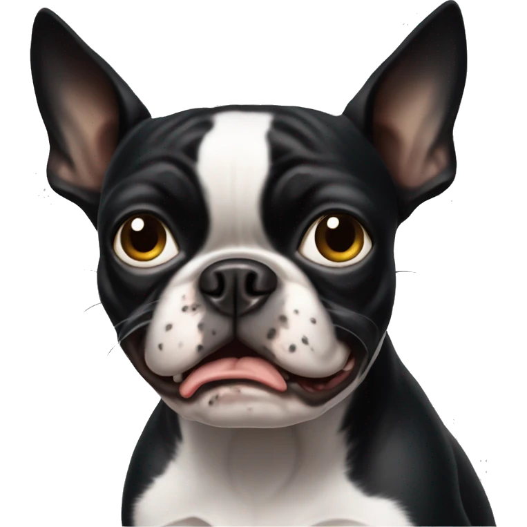 Angry Boston terrier emoji