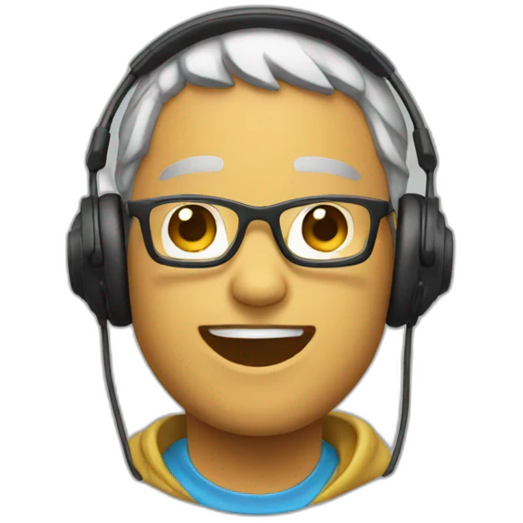 A emoji☺️ head wearing headphones emoji