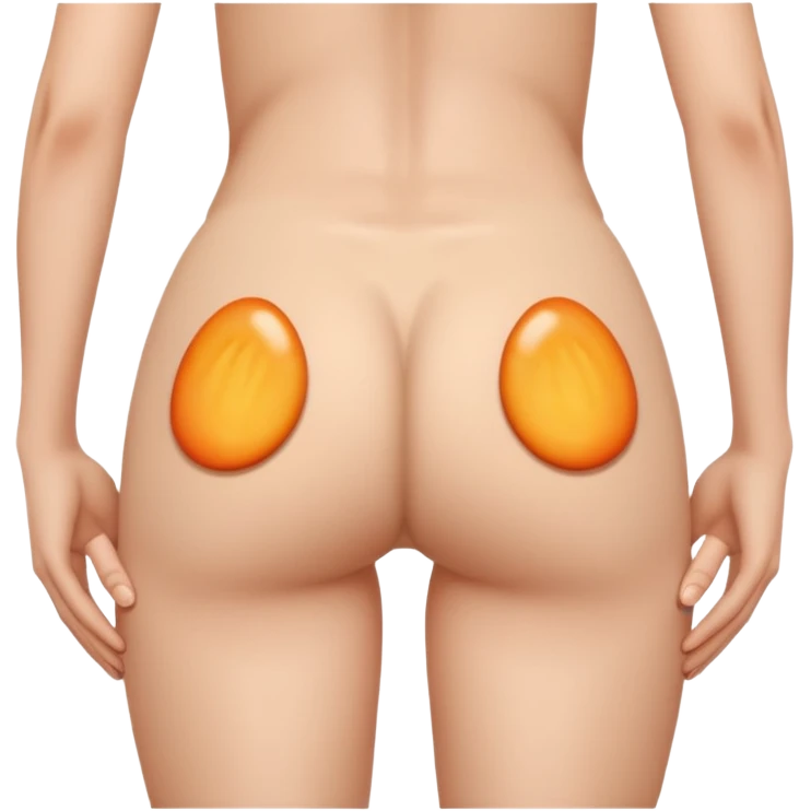 Butt with hands either side holding the butt emoji