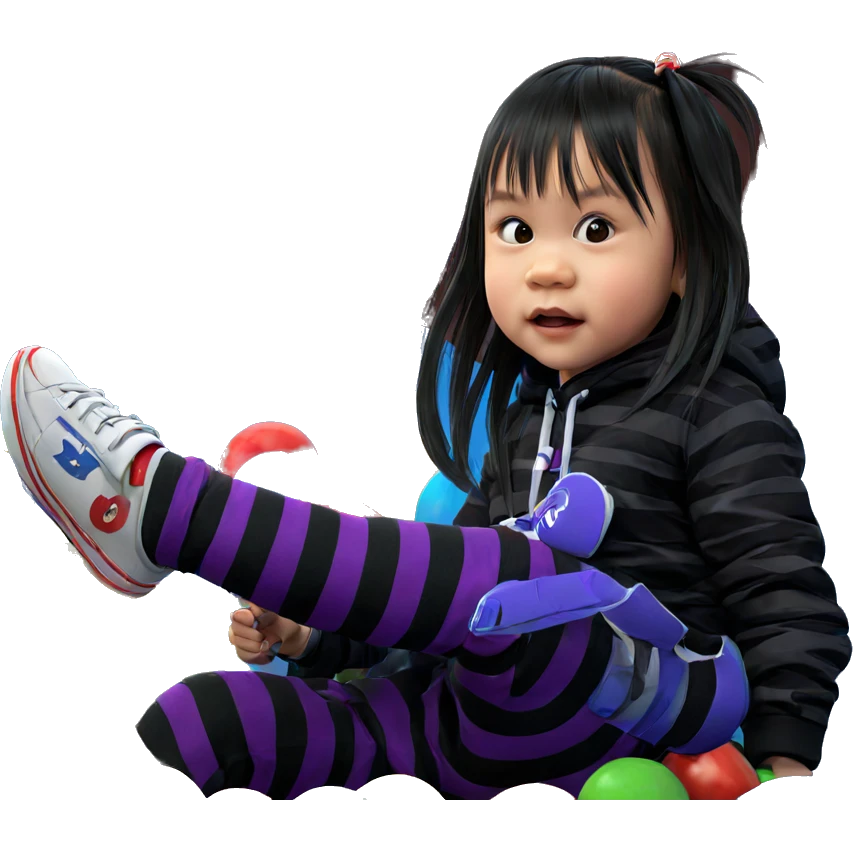 stripes and sneakers style emoji