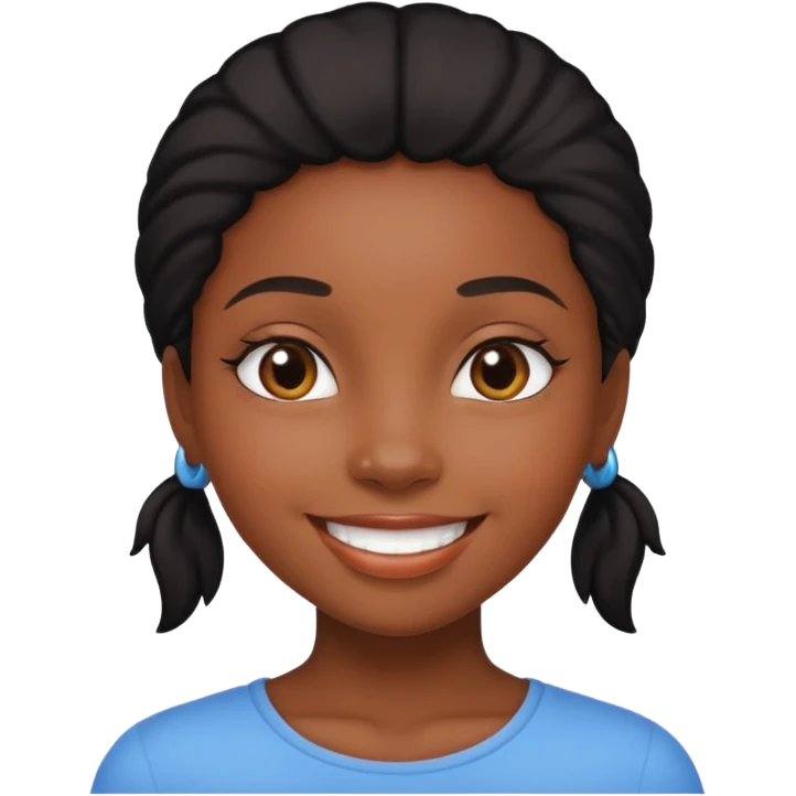 Black girl giving blowjob emoji