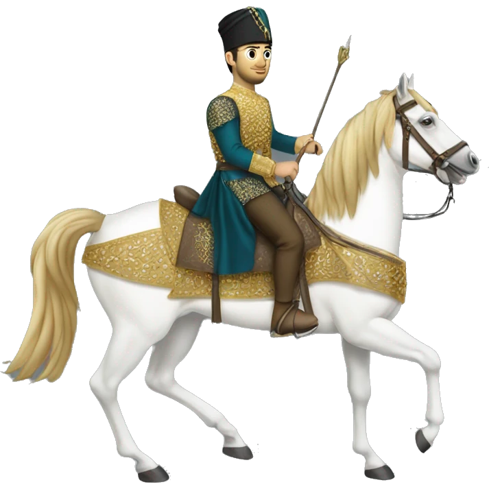 young Sultan Süleyman on horseback emoji