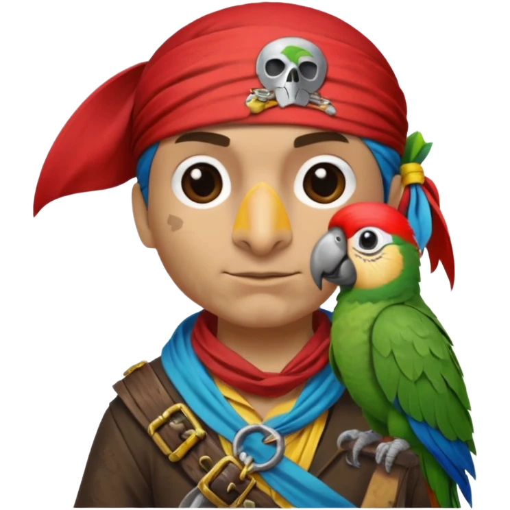 pirate and parrot emoji