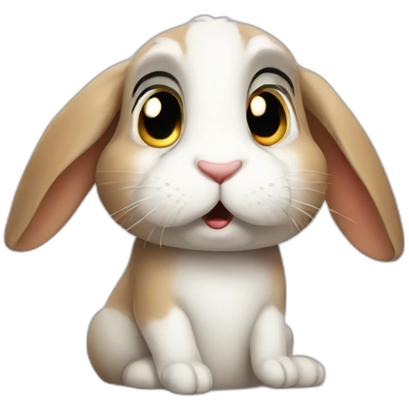 Skeptical rabbit emoji