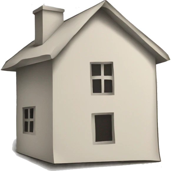 a sheet of paper with a drawing of a house emoji