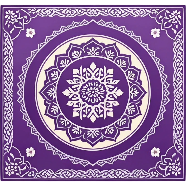 islamic prayer mat purple with blossom emoji