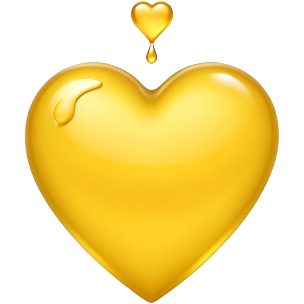 yellow heart with a golden drop shadow emoji