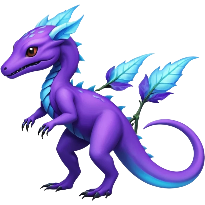 Futuristic Ethereal Modern Amaura-Salandit-Bayleaf-Fakémon-creature-hybrid Full Body emoji