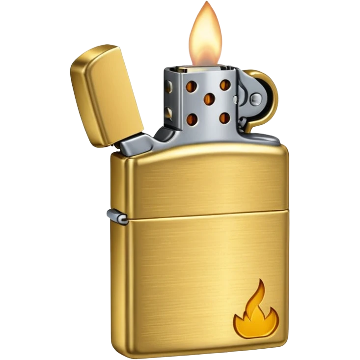 ZIPPO golden lighter with slightly scratches emoji
