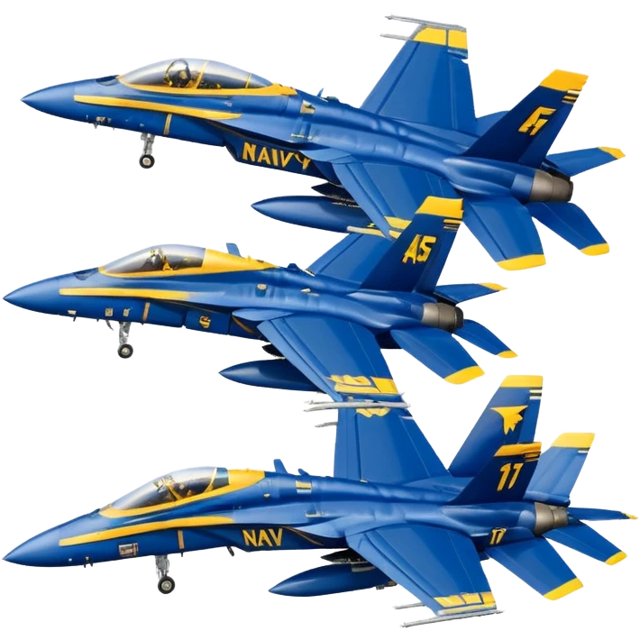 four US Navy Blue Angels f/a-18s performing diamond formation maneuver emoji