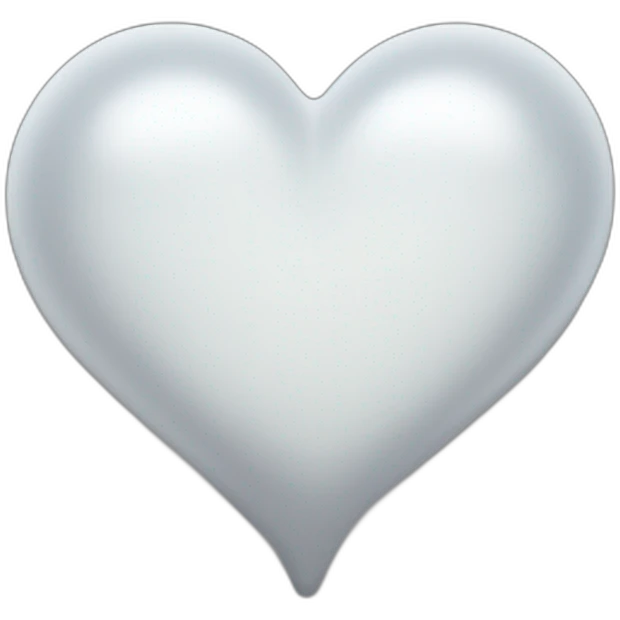 Bubble white heart emoji
