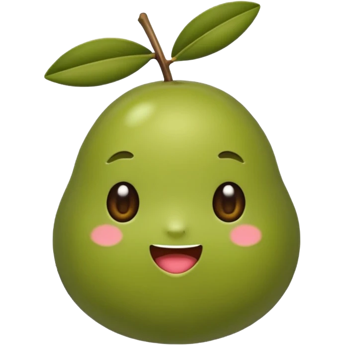 a sticker of a cute olive emoji