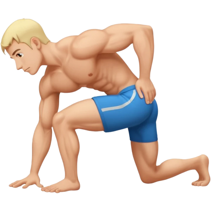 a guy arching his back on all fours emoji