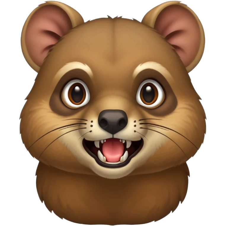 hyrax with visible fangs emoji