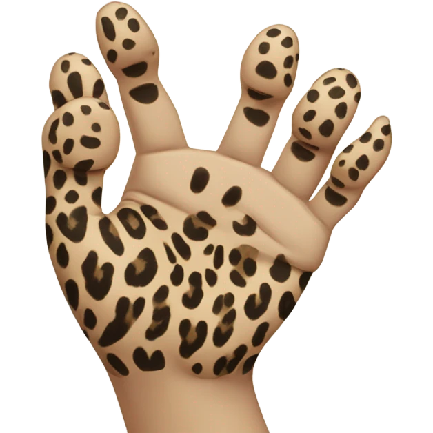 leopard making hand signs  emoji