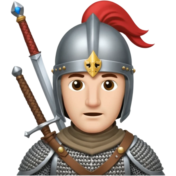 Monty pyton knight with full face helmet emoji