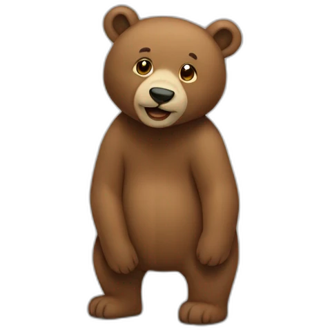 un ours sur un mec emoji
