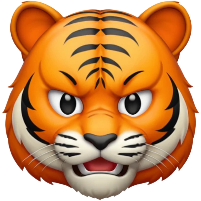angry tiger emoji, apple style emoji