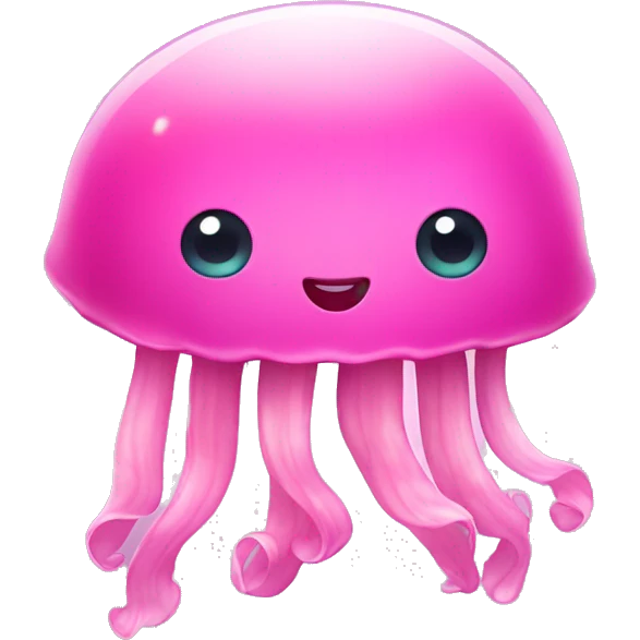 cute pink jellyfish  emoji