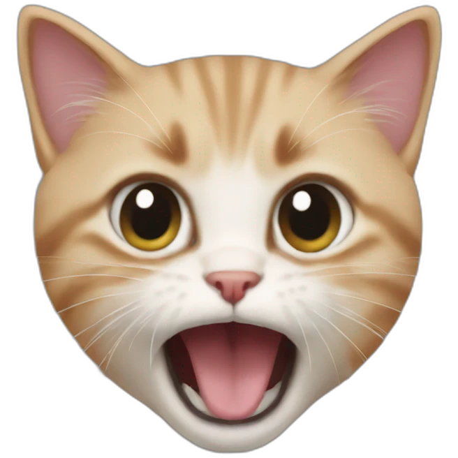 Angry kitten from meme emoji