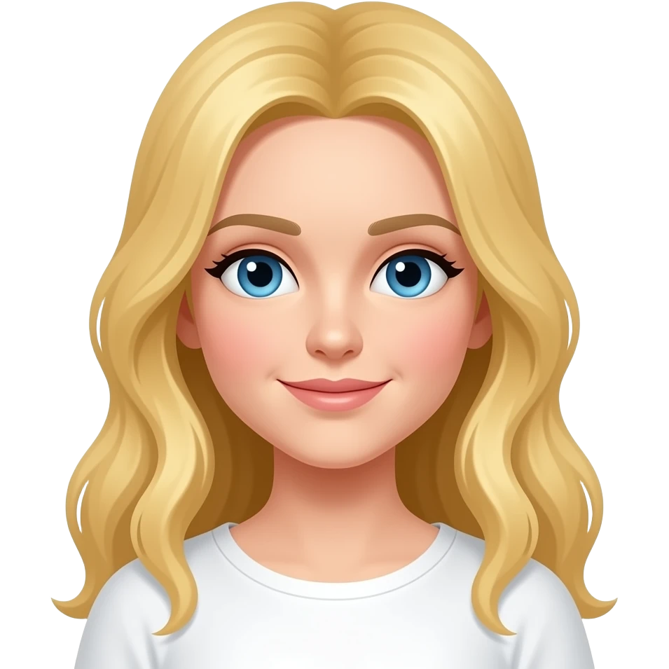 white goddess with blonde hair emoji