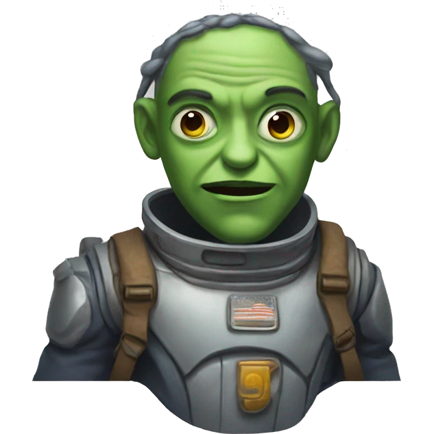 Hudson but an alien emoji