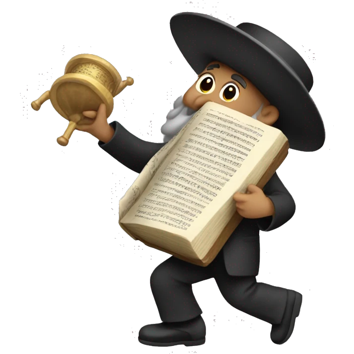 jews dancing with the torah emoji