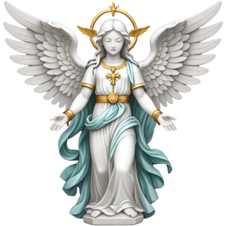 Statue of seraphime, with 6 wings  emoji