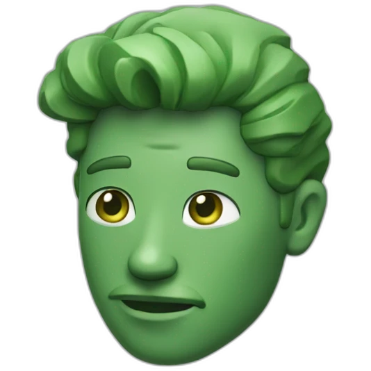 man made of green stone emoji