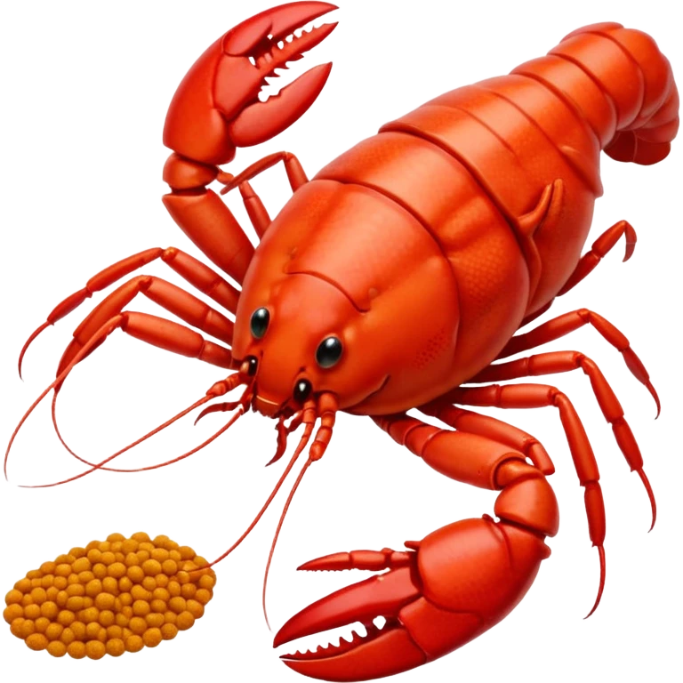 fat crayfish eating a pellet emoji