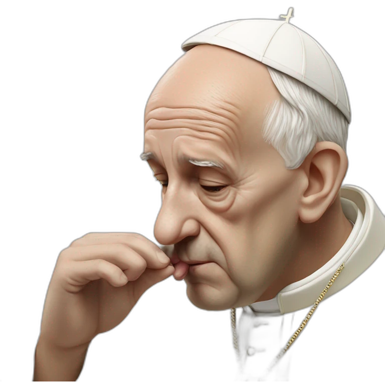 the pope innocently snorting lines emoji