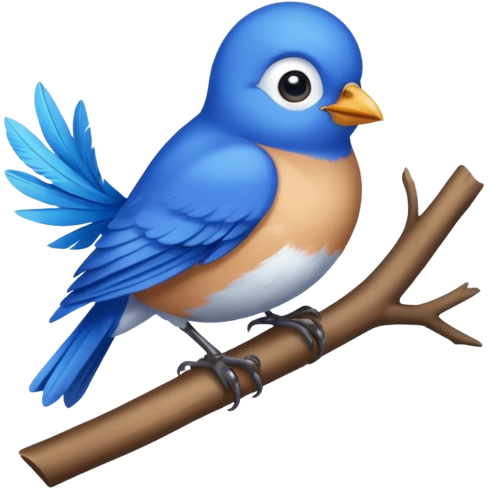 Blue bird emoji