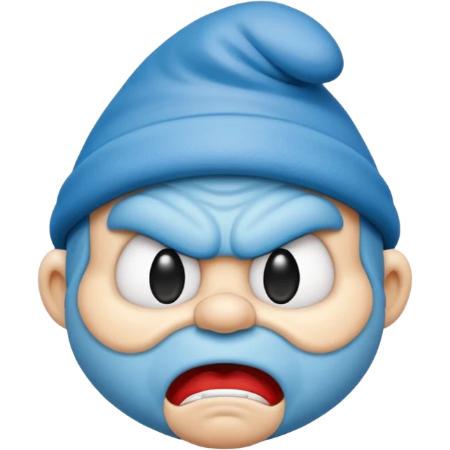 angry smurf  emoji
