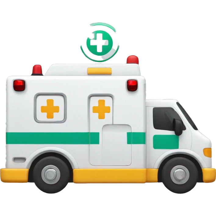 Ambulance with SKU Hierarchy Service written on the side emoji