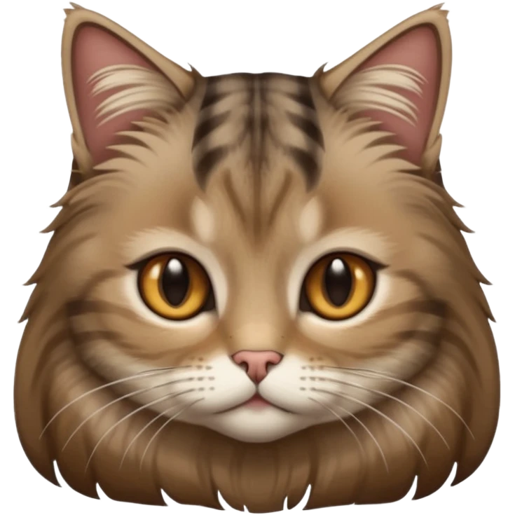 Britisch Long hair Cat in light Brown Gary with dark Brown Strip and light brown eyes  emoji