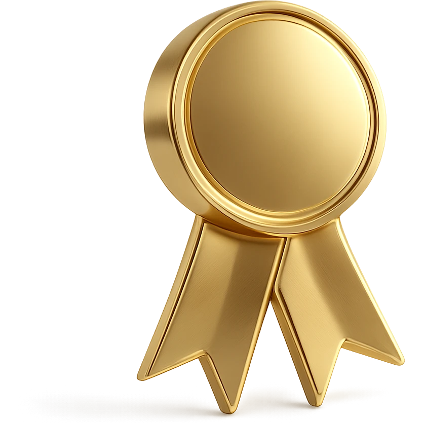 minimal and clean ribbon award in white or silver, no text emoji