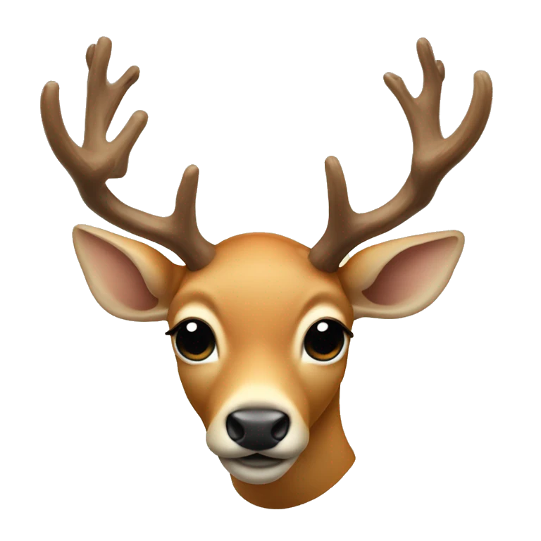 Deer growing mushrooms on its antlers emoji