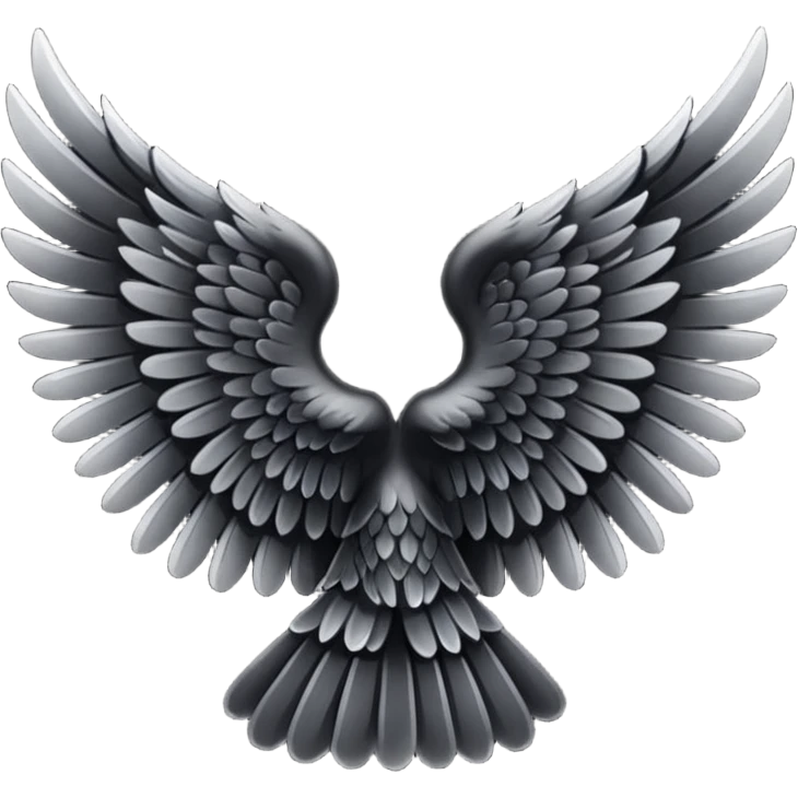 black angel wing emoji