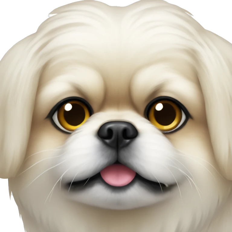 White Pekingese emoji