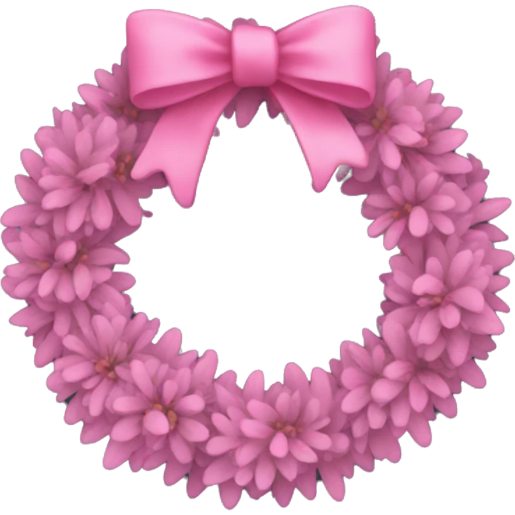 Pink wreath emoji