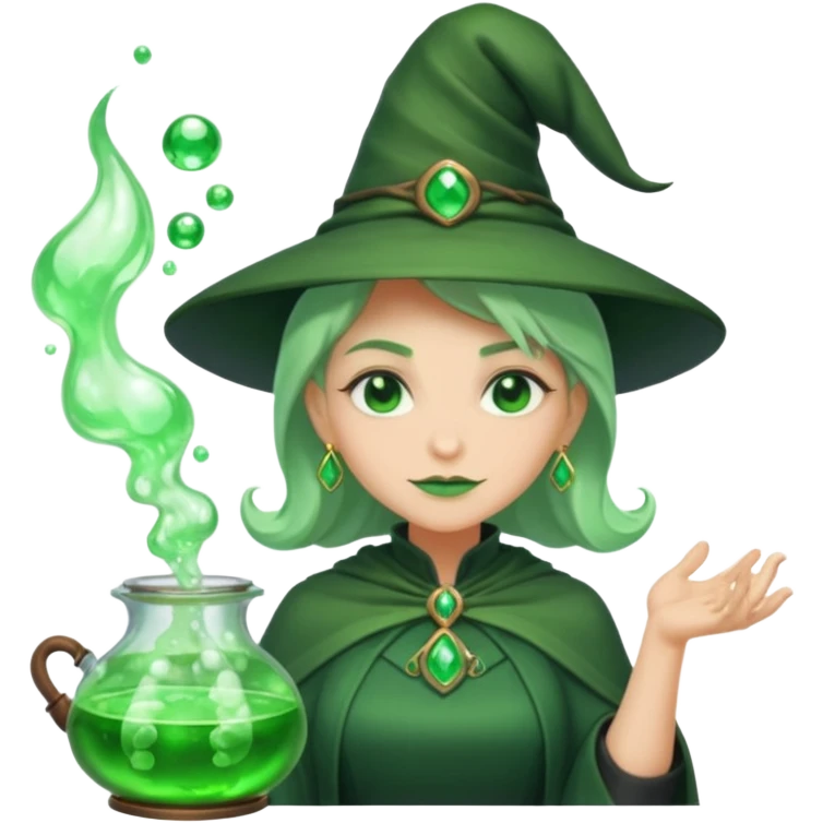 green witch cooking potion emoji
