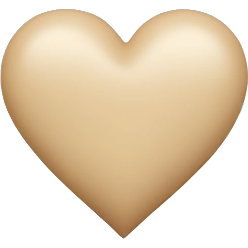 Beige heart  emoji